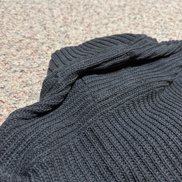 H&M Men’s Dark Gray Polo Cotton Sweater Size S – Classic Knit Pullover - Picture 6 of 14